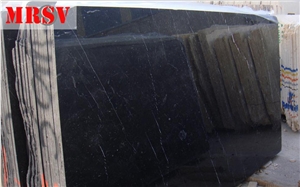 Nero Marquina Marble Slabs & Tiles, Spain Black Marble