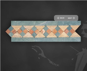 Antique Border, Tumbled Marble and Travertine