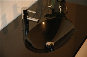 Absolute Black Granite Bathroom Sink