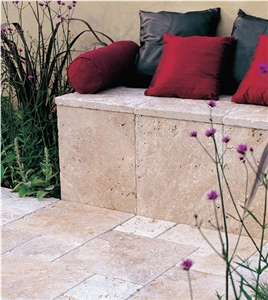 Turkey Beige Travertine Pattern Floor Tile