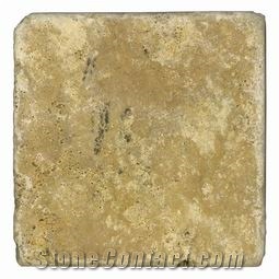 Yellow Travertine Tumbled Slabs & Tiles, Floor Tiles, Wall Tiles