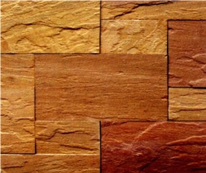 Golden Leaf Sandstone Cultured Stone, Yellow Sandstone Cultured Stone
