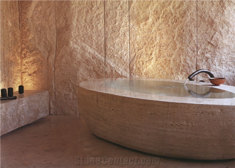 Travertino Chiaro Bath Tub
