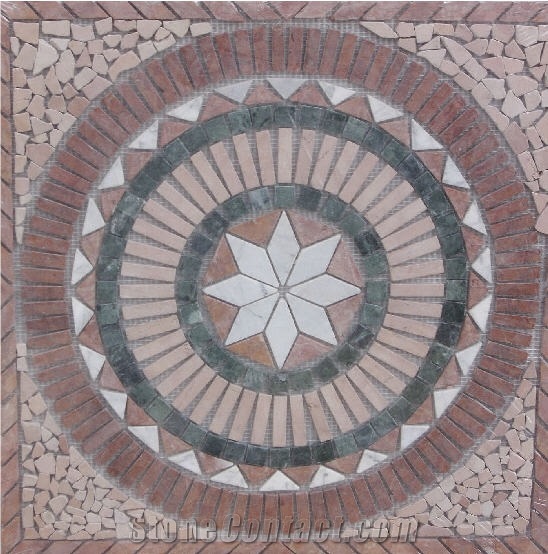 Rosette - Travertine Medallion