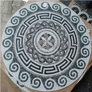 Natural Stone Mosaic Medallion