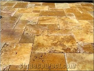Gold Travertine - French Pattern