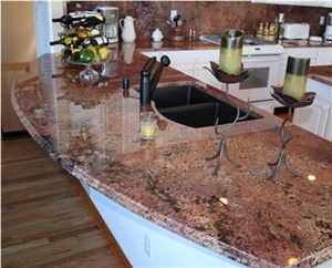 Juparana Bordeaux Granite Countertop