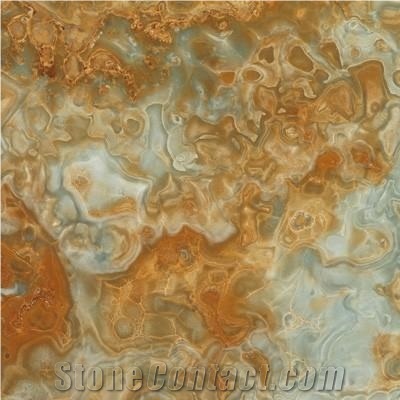 Avion Blue Onyx Slabs & Tiles, Iran Blue Onyx