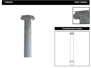 Ionic Column - STATUARIO VENATO