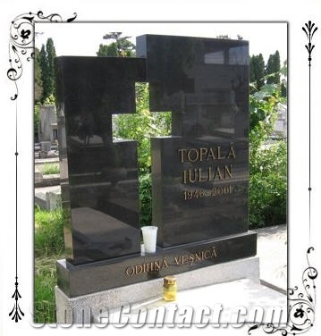 Black Granite Cross Tombstone, Monuments