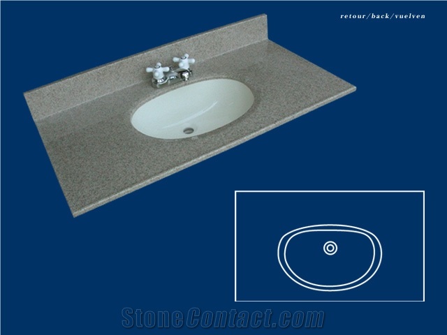 Custom Yellow Granite Vanity Top