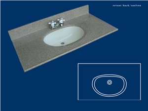 Custom Yellow Granite Vanity Top