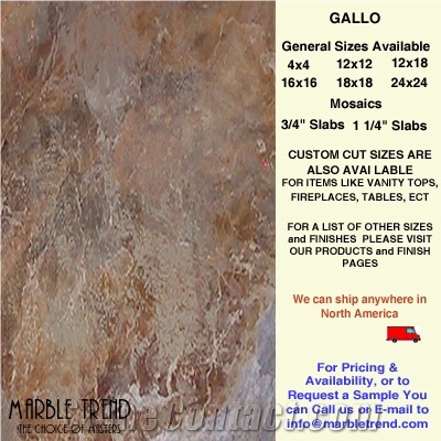 Gallo Slate, Mourisca Ouro Slate Tile