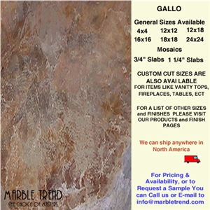 Gallo Slate, Mourisca Ouro Slate Tile Gallo Slate, Mourisca Ouro Slate Tile
