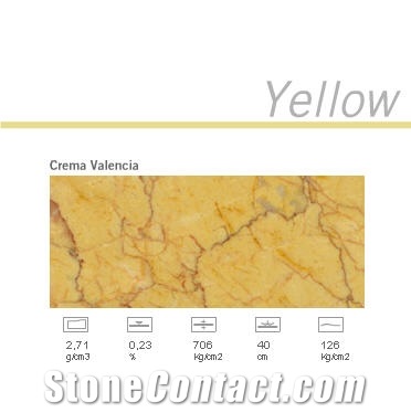 Crema Valencia Marble Slabs & Tiles, Spain Yellow Marble