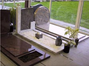 Gravestone, Monuments, Juparana Colombo Granite Gravestone