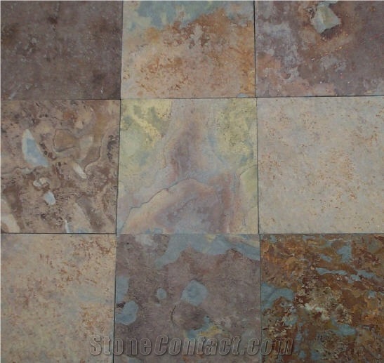 Chinese Multicolor Slate Slabs & Tiles