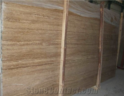 Walnut Travertine Slabs, Turkey Brown Travertine