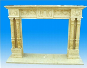 Supply Yellow Marble Fireplace Mantel