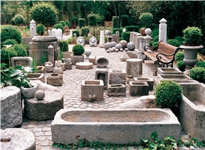 Antique Stone Building Material, Beige Granite Garden, Palisade
