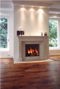 Fireplaces in Limestone, Beige Limestone Fireplaces