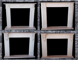White Marble Fireplace Mantel