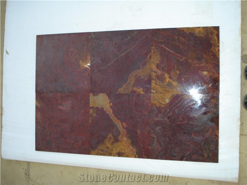 MULTI COLOR RED ONYX TILES