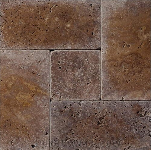 Noce Travertine Pattern Slabs & Tiles, Turkey Brown Travertine