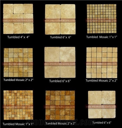 Beige Travertine Mosaics Tumbled