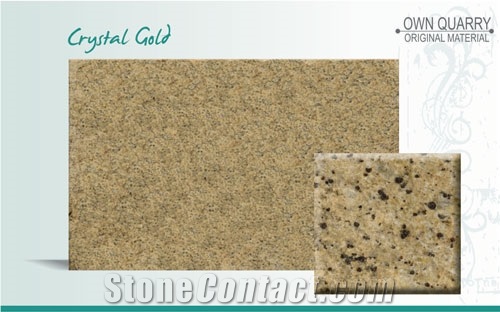 Crystal Gold Granite, Brazil Yellow Granite Slabs & Tiles