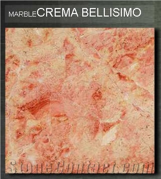 Crema Bellisimo Marble Slabs & Tiles, Turkey Pink Marble