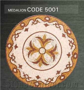 Natural Stone Mosaic Medallion