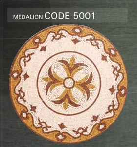 Natural Stone Mosaic Medallion