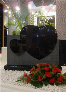 Shanxi Black Granite Monuments,Heart Tombstone