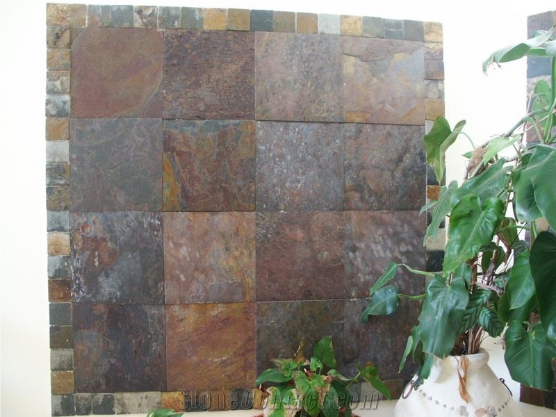 Golden Slate Slabs & Tiles