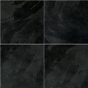Brazilian Black Slate Slabs & Tiles