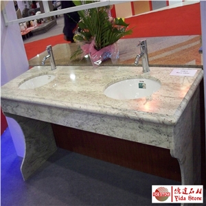 White Granite Bathroom Vanity Top