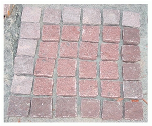 Red Granite Cobblestone on Net