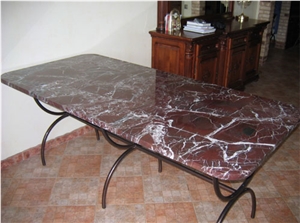 Rosso Levanto Marble Tabletop