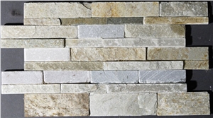 Beige Slate Strip Panels Cultured Stone