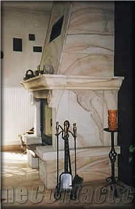 Sandstone Traditional Style Fireplace