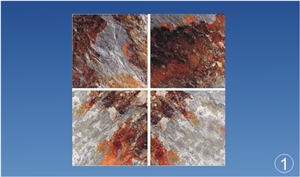Multicolor Slate Floor Tile