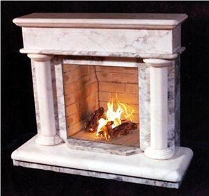 White Marble Fireplace