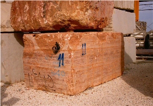 Iran Red Travertine Blocks