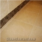 Crema Marfil Flooring with Dark Emperador