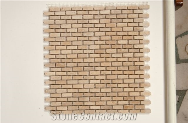Turkish Beige Travertine Wall Mosaic