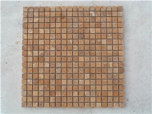 Turkish Brown Travertine Mosaic