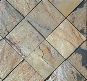 Indian Autumn Slate Slabs & Tiles
