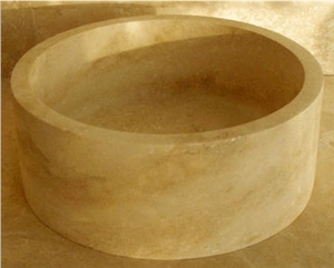 Beige Travertine Wash Basin