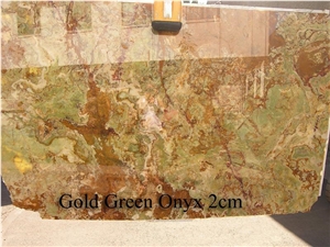 Gold Green Onyx Slabs 2cm